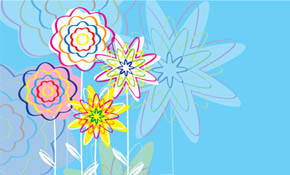 Cartoonized Flowers Design